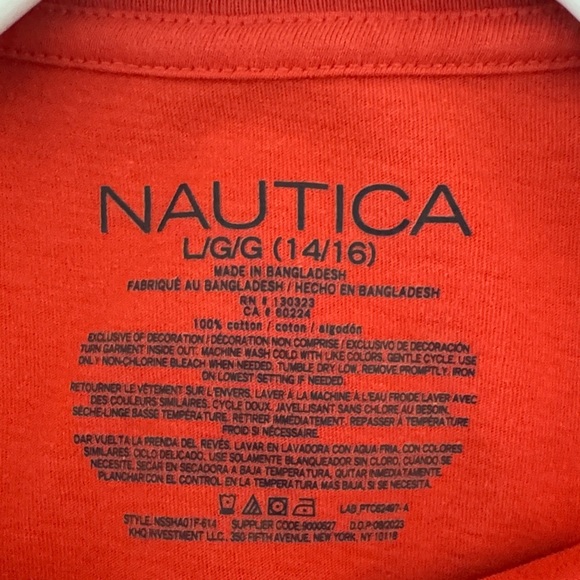 Nautica Kids Vivid Red Short Sleeve Tee - Picture 2 of 5